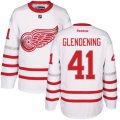 Detroit Red Wings #41 Luke Glendening Premier White 2017 Centennial Classic NHL Jersey