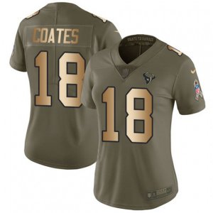 Houston Texans #18 Sammie Coates Limited Olive Gold 2017 Salute to Service NFL Jersey