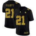 Dallas Cowboys #21 Ezekiel Elliott Black Nike Leopard Print Limited Jersey