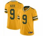 Green Bay Packers #9 DeShone Kizer Limited Gold Inverted Legend Football Jersey