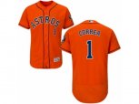 Houston Astros #1 Carlos Correa Orange Flexbase Authentic Collection MLB Jersey