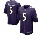 Baltimore Ravens #5 Joe Flacco Game Purple Team Color Football Jersey