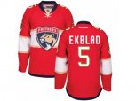 Florida Panthers #5 Aaron Ekblad Authentic Red Home NHL New Jersey