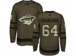 Minnesota Wild #64 Mikael Granlund Green Salute to Service Stitched NHL Jersey