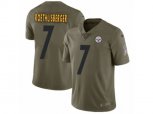 Pittsburgh Steelers #7 Ben Roethlisberger Limited Olive 2017 Salute to Service NFL Jersey