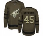 Arizona Coyotes #45 Josh Archibald Authentic Green Salute to Service Hockey Jersey