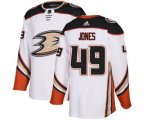 Anaheim Ducks #49 Max Jones Authentic White Away Hockey Jersey