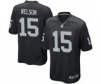 Oakland Raiders #15 J. Nelson Game Black Team Color Football Jersey