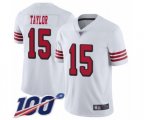 San Francisco 49ers #15 Trent Taylor Limited White Rush Vapor Untouchable 100th Season Football Jersey