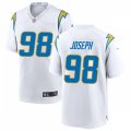 Los Angeles Chargers #98 Linval Joseph Nike White Vapor Limited Jersey