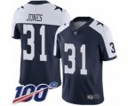 Dallas Cowboys #31 Byron Jones Navy Blue Throwback Alternate Vapor Untouchable Limited Player 100th Season Football Jersey