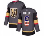 Vegas Golden Knights #6 Colin Miller Authentic Gray USA Flag Fashion NHL Jersey