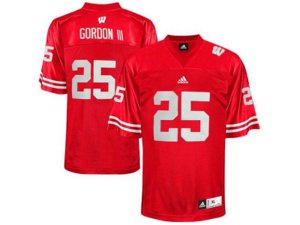 Men\'s Wisconsin Badgers Melvin Gordon III #25 College Football Jersey - Red