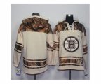 Boston Bruins Blank Cream Camo Stitched NHL Jersey