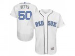Boston Red Sox #50 Mookie Betts White Flexbase Authentic Collection Stitched Baseball Jersey
