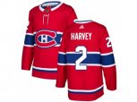 Montreal Canadiens #2 Doug Harvey Red Home Authentic Stitched NHL Jersey