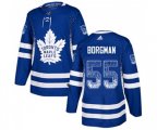 Toronto Maple Leafs #55 Andreas Borgman Authentic Blue Drift Fashion NHL Jersey