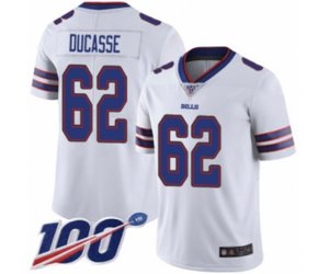 Buffalo Bills #62 Vladimir Ducasse White Vapor Untouchable Limited Player 100th Season Football Jersey