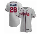 Atlanta Braves #28 Matt Olson Gray Flex Base Stitched Baseball Jersey