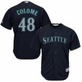 Seattle Mariners #48 Alex Colome Replica Navy Blue Alternate 2 Cool Base MLB Jersey