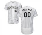 Colorado Rockies Customized White Home Flex Base Authentic Collection Baseball Jersey