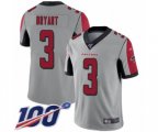 Atlanta Falcons #3 Matt Bryant Limited Silver Inverted Legend 100th Season Football Jersey