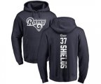 Los Angeles Rams #37 Sam Shields Navy Blue Backer Pullover Hoodie