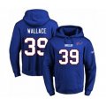 Buffalo Bills #39 Levi Wallace Royal Blue Name & Number Pullover Hoodie