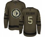 Winnipeg Jets #5 Dmitry Kulikov Premier Green Salute to Service NHL Jersey