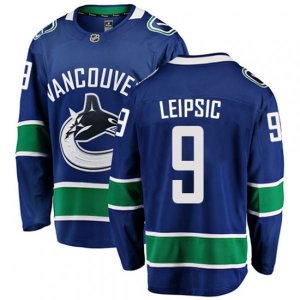 Vancouver Canucks #9 Brendan Leipsic Fanatics Branded Blue Home Breakaway NHL Jersey