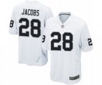 Oakland Raiders #28 Josh Jacobs Game White Football Jersey