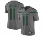 New York Jets #11 Robby Anderson Limited Gray Inverted Legend Football Jersey