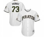 Pittsburgh Pirates #73 Felipe Vazquez Replica White Alternate Cool Base Baseball Jersey