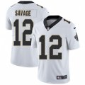 New Orleans Saints #12 Tom Savage White Vapor Untouchable Limited Player NFL Jersey