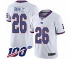 New York Giants #26 Saquon Barkley Limited White Rush Vapor Untouchable 100th Season Football Jersey