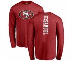 San Francisco 49ers #19 Deebo Samuel Red Backer Long Sleeve T-Shirt