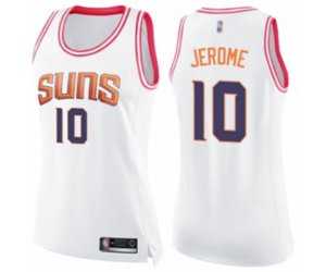Women\'s Phoenix Suns #10 Ty Jerome Swingman White Pink Fashion Basketball Jersey