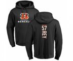 Cincinnati Bengals #57 Vincent Rey Black Backer Pullover Hoodie