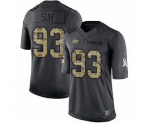 Tampa Bay Buccaneers #93 Ndamukong Suh Limited Black 2016 Salute to Service Football Jersey