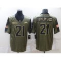 Los Angeles Chargers #21 LaDainian Tomlinson Nike Olive 2021 Salute To Service Limited Player Jersey