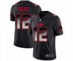 New England Patriots #12 Tom Brady Black Smoke Fashion Limited Jersey