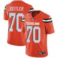 Cleveland Browns #70 Kevin Zeitler Orange Alternate Vapor Untouchable Limited Player NFL Jersey