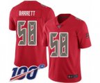 Tampa Bay Buccaneers #58 Shaquil Barrett Limited Red Rush Vapor Untouchable 100th Season Football Jersey