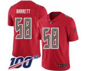 Tampa Bay Buccaneers #58 Shaquil Barrett Limited Red Rush Vapor Untouchable 100th Season Football Jersey