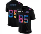 San Francisco 49ers #85 George Kittle Multi-Color Black 2020 NFL Crucial Catch Vapor Untouchable Limited Jersey