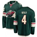 Minnesota Wild #4 Mike Reilly Authentic Green Home Fanatics Branded Breakaway NHL Jersey