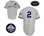 New York Yankees #2 Derek Jeter Replica Grey GMS The Boss Baseball Jersey