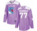 Adidas New York Rangers #77 Anthony DeAngelo Authentic Purple Fights Cancer Practice NHL Jersey