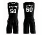 San Antonio Spurs #50 David Robinson Swingman Black Basketball Suit Jersey - Icon Edition
