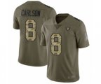 Oakland Raiders #8 Daniel Carlson Limited Olive Camo 2017 Salute to Service Football Jersey